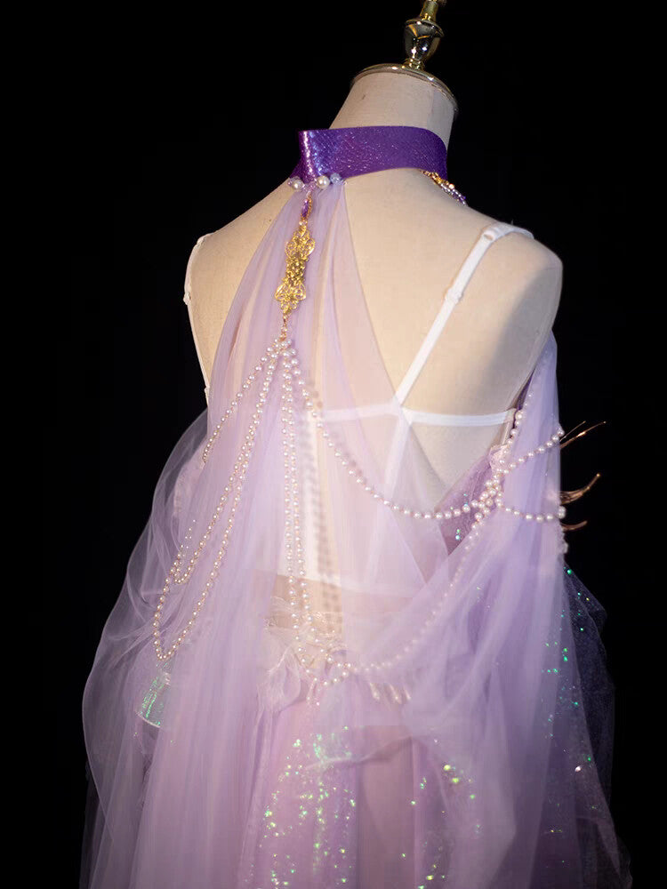 Purple Mermaid Princess Cosplay Costume