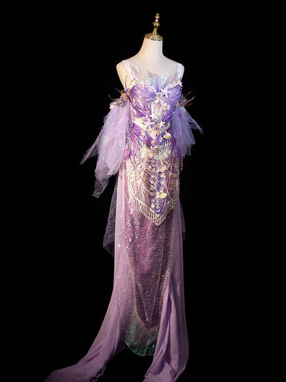 Purple Mermaid Princess Cosplay Costume