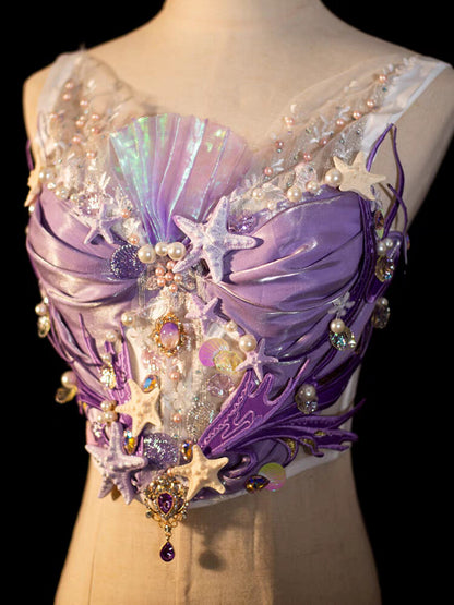 Purple Mermaid Princess Cosplay Costume