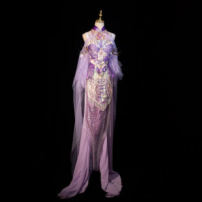 Purple Mermaid Princess Cosplay Costume