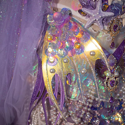 Purple Mermaid Princess Cosplay Costume