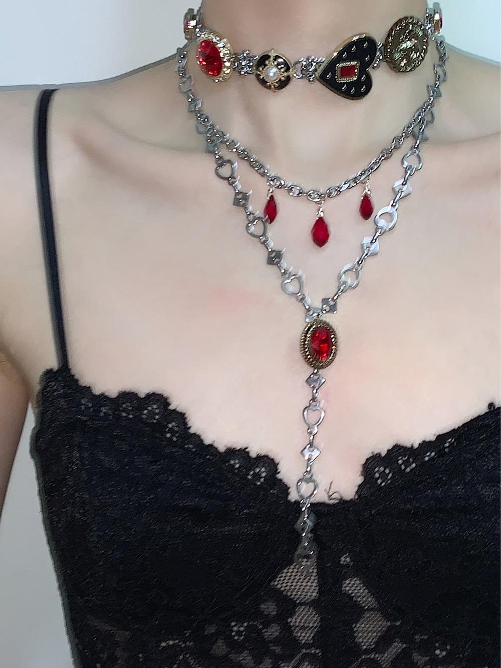 Queen of Hearts Layered Choker Necklace
