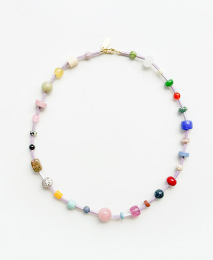 Rainbow Candy Natural Stone Necklace
