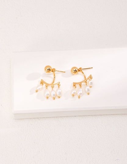 Raindrop Pearl Statement Earrings