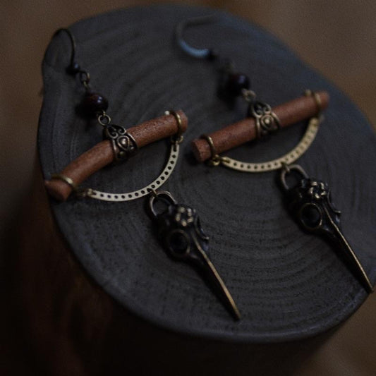 Raven Skull Earrings