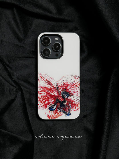 Red Abstract Flowers Phone Case