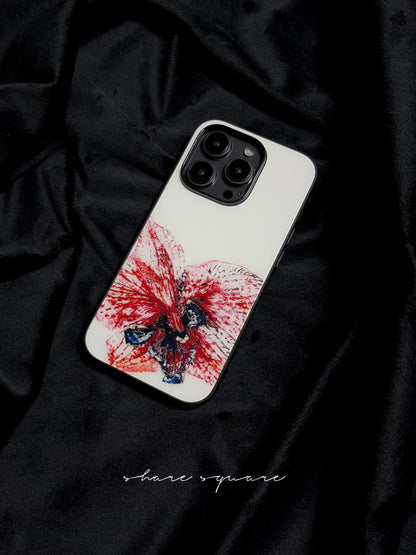 Red Abstract Flowers Phone Case