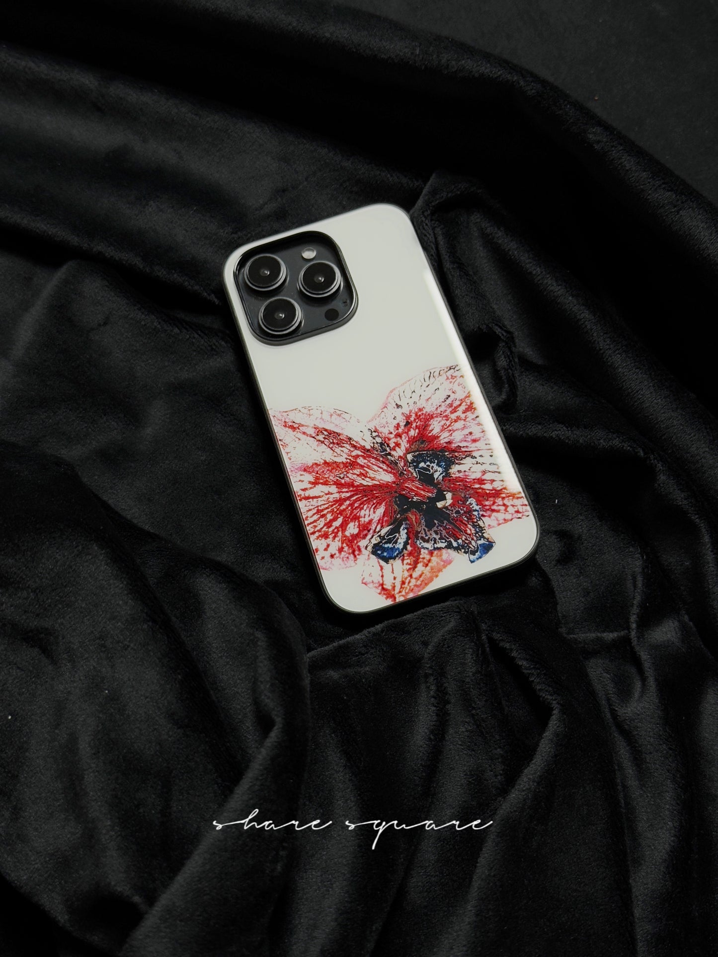 Red Abstract Flowers Phone Case