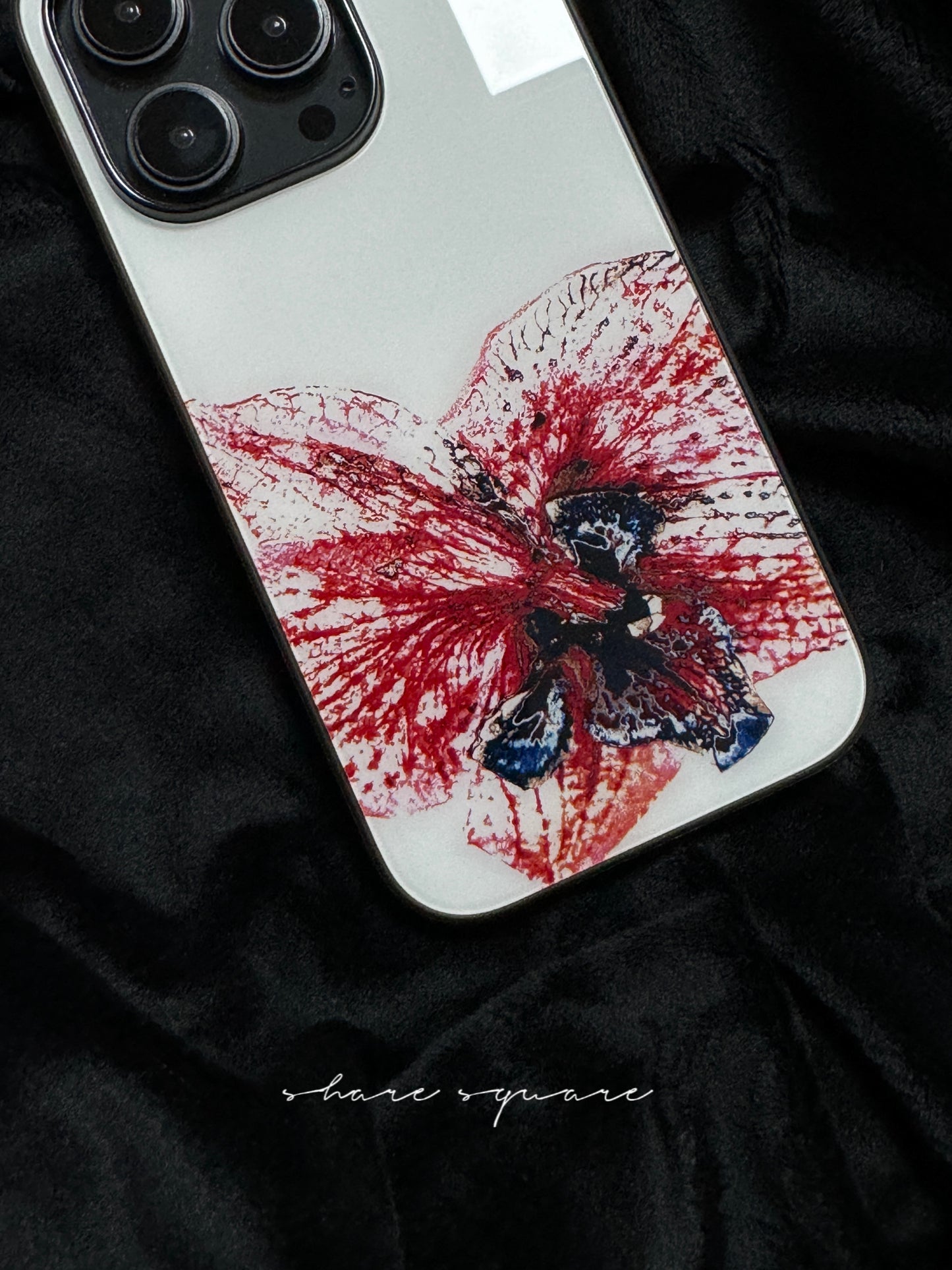 Red Abstract Flowers Phone Case