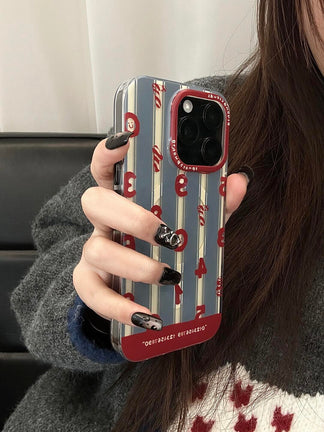 Red Apple Number Printed Phone Case | iPhone Accessories | Three Fleas