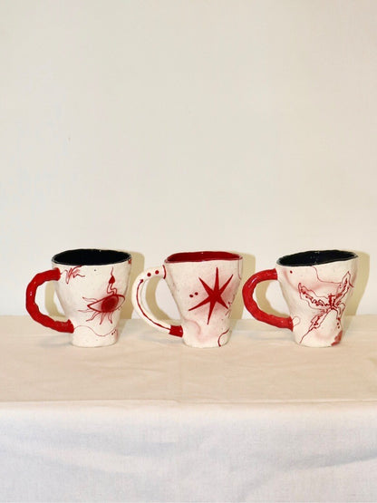 Red Ceramic Cup | Mug/Cup | Three Fleas