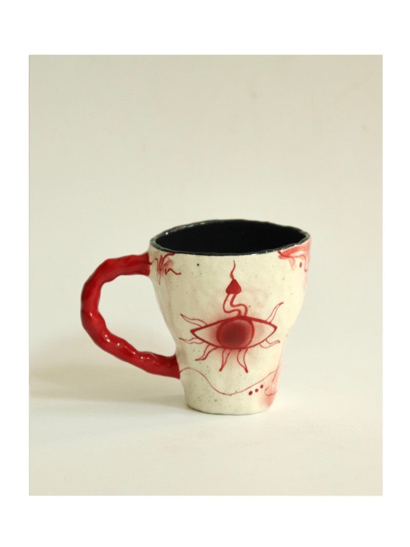 Red Ceramic Cup | Mug/Cup | Three Fleas