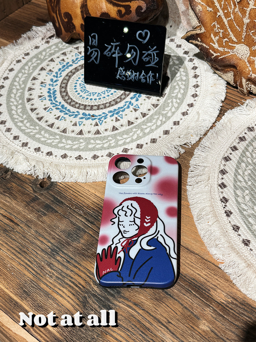 Red Hat Girl Printed Phone Case