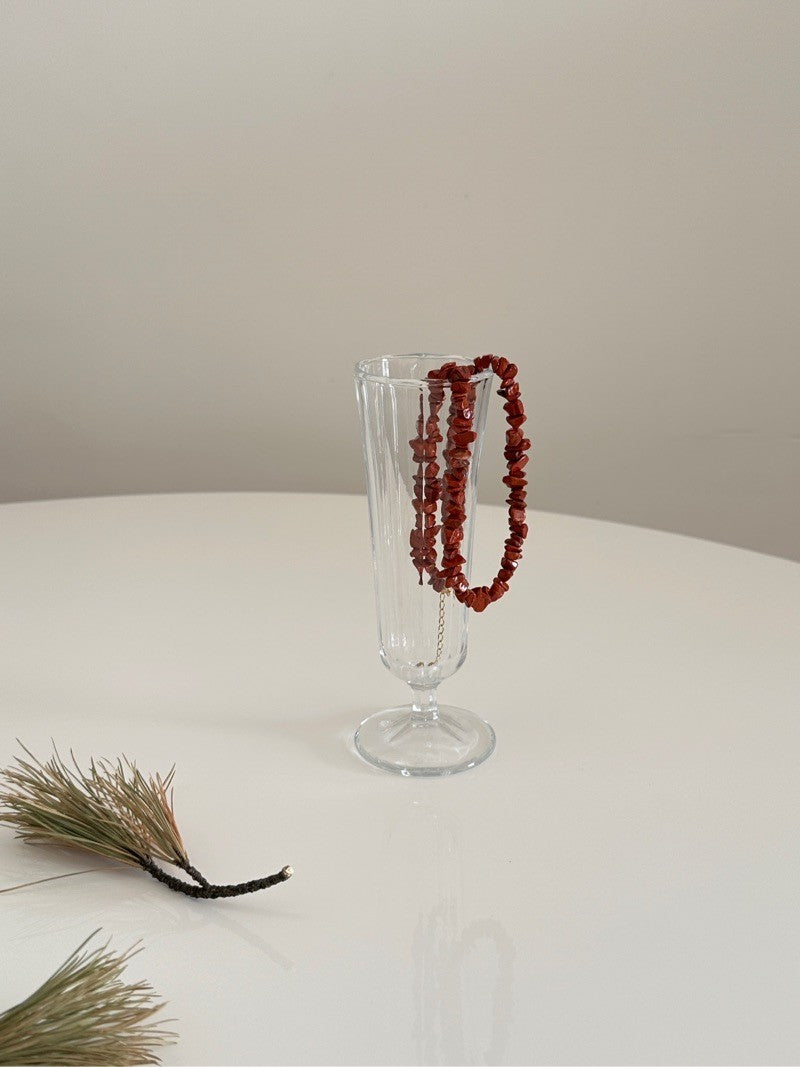 Red Stones Beaded Necklace