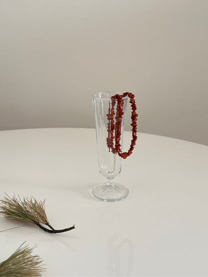 Red Stones Beaded Necklace