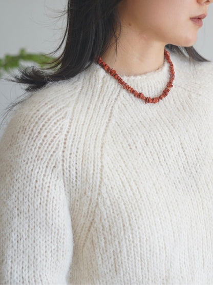 Red Stones Beaded Necklace