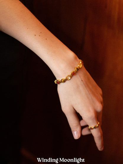 Renaissance Retro Classic Colored Stone Bracelet