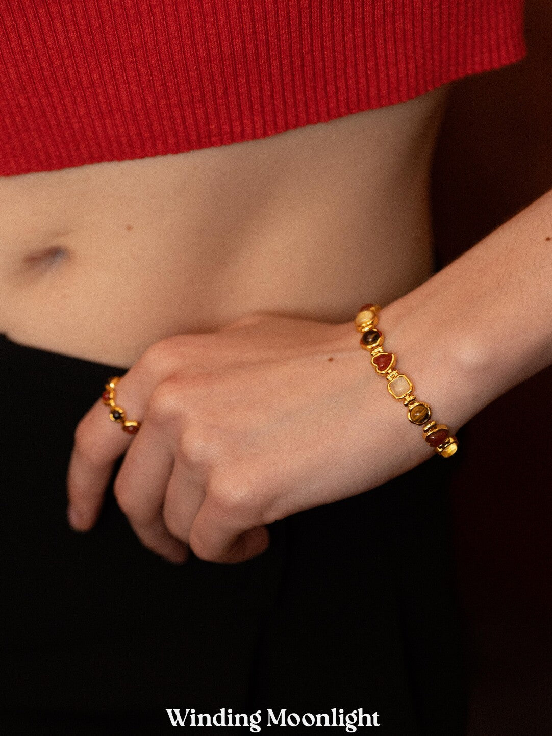 Renaissance Retro Classic Colored Stone Bracelet