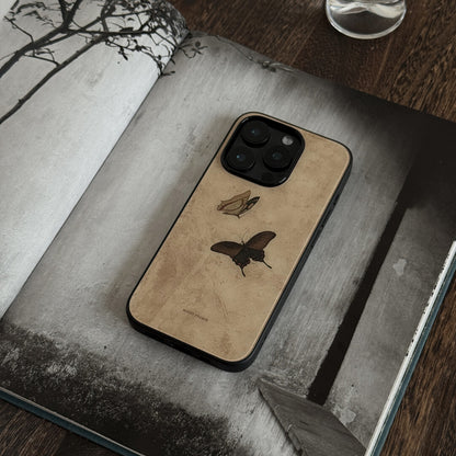 Retro Butterfly Art Phone Case | iPhone Case | Three Fleas