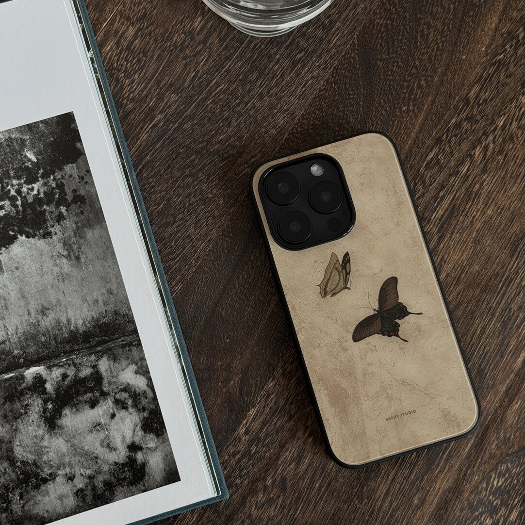 Retro Butterfly Art Phone Case | iPhone Case | Three Fleas