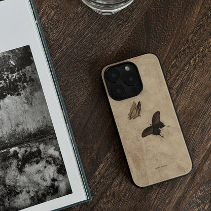 Retro Butterfly Art Phone Case | iPhone Case | Three Fleas