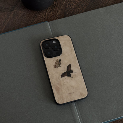 Retro Butterfly Art Phone Case | iPhone Case | Three Fleas