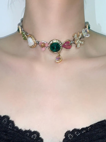 Retro Buttons Choker