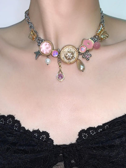 Retro Buttons Choker