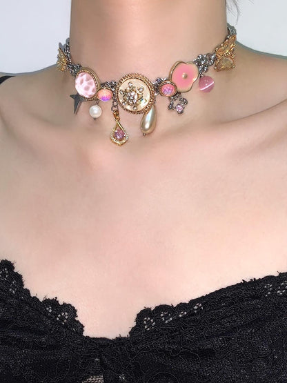 Retro Buttons Choker