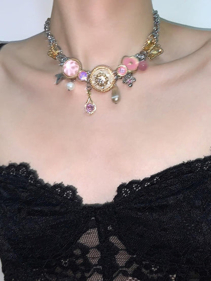 Retro Buttons Choker