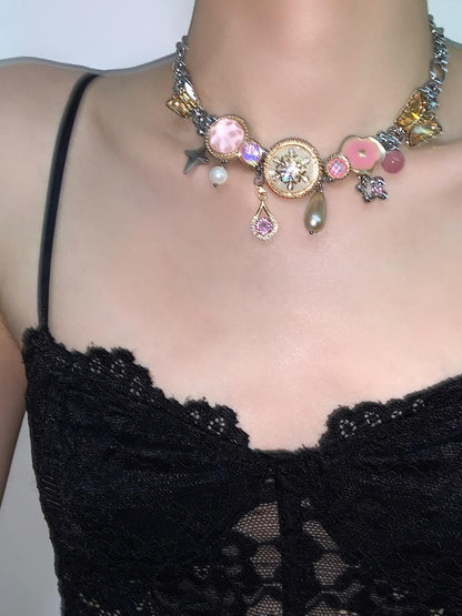 Retro Buttons Choker