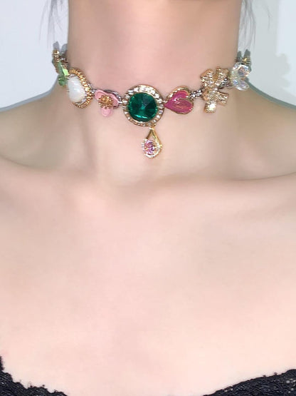 Retro Buttons Choker