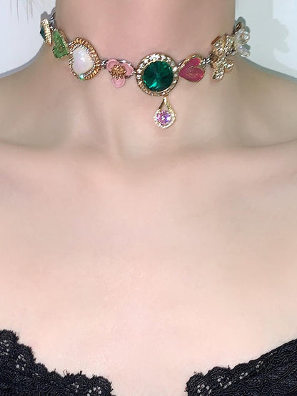 Retro Buttons Choker