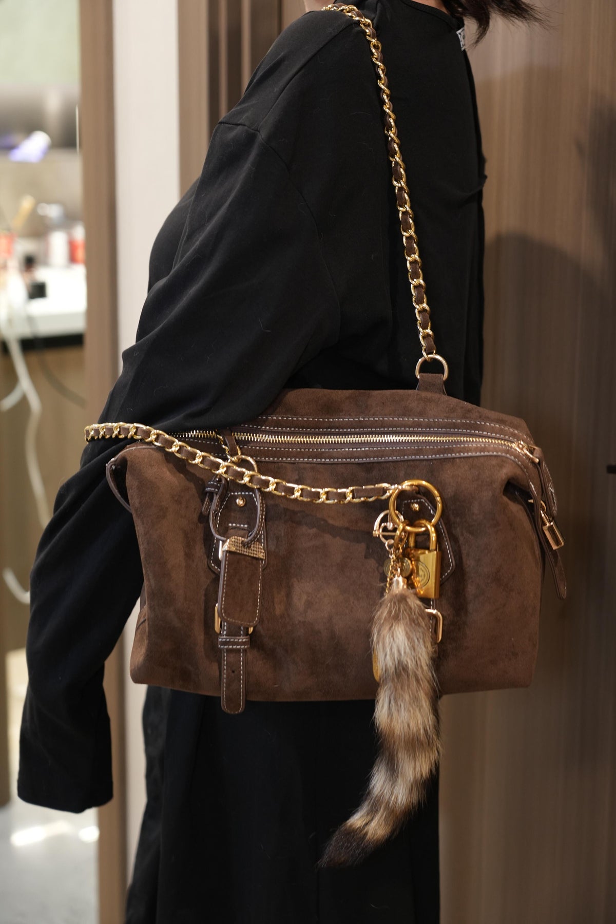 Retro Chain Boston Bag