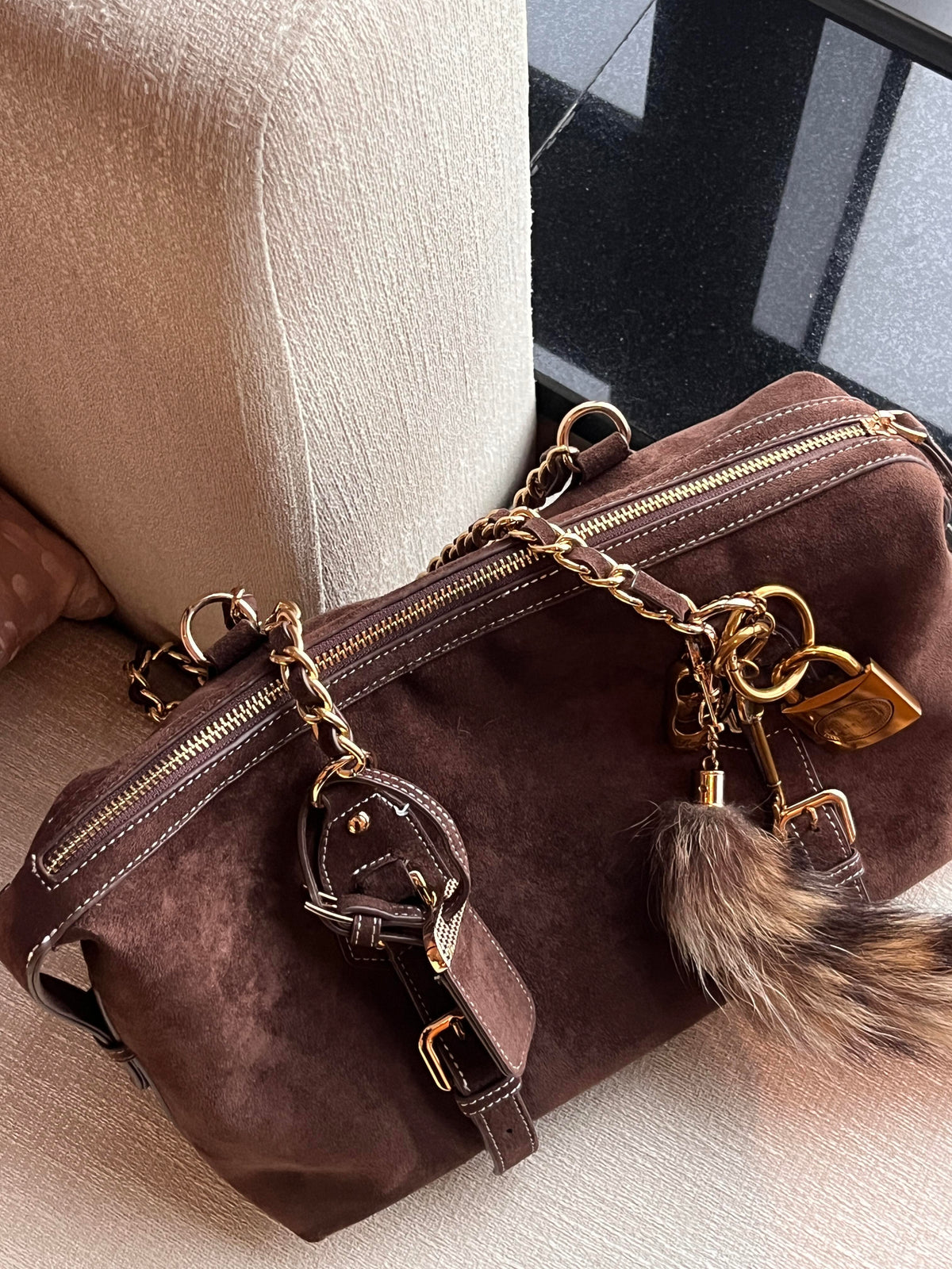 Retro Chain Boston Bag