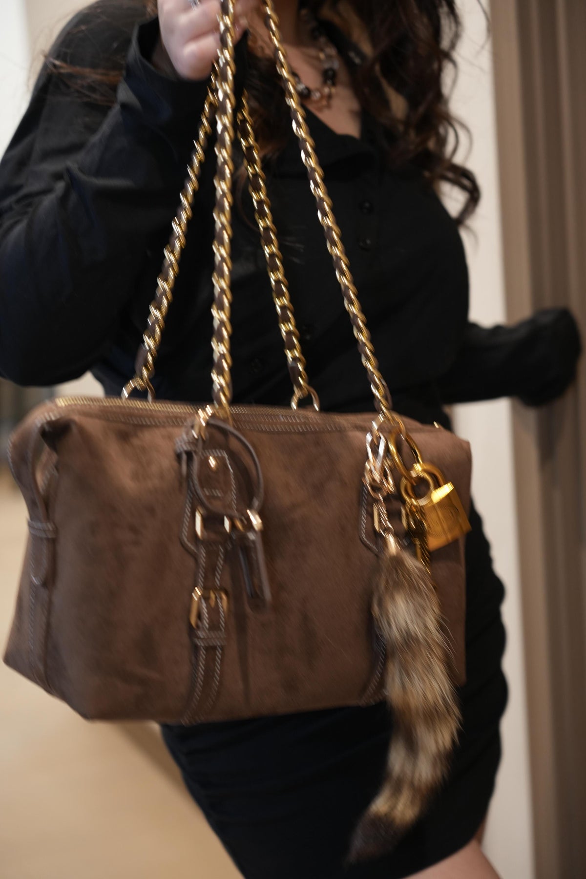 Retro Chain Boston Bag