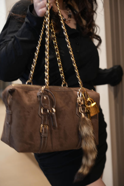 Retro Chain Boston Bag