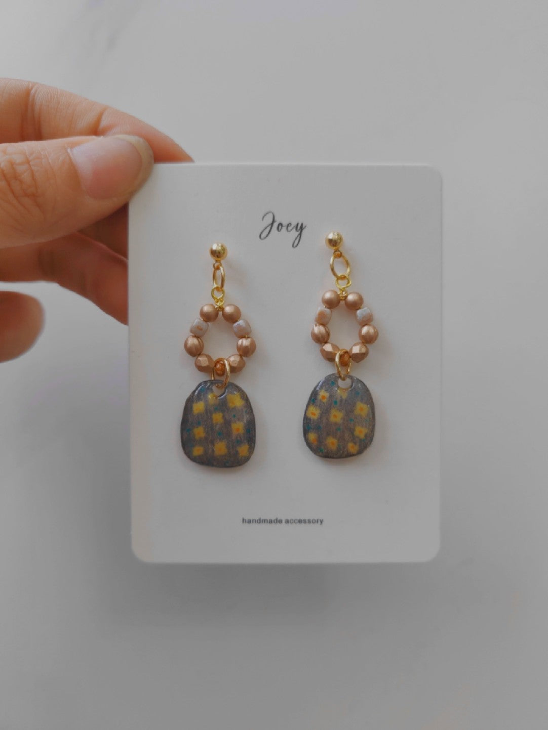Retro Shrink Plastic Beaded Earrings