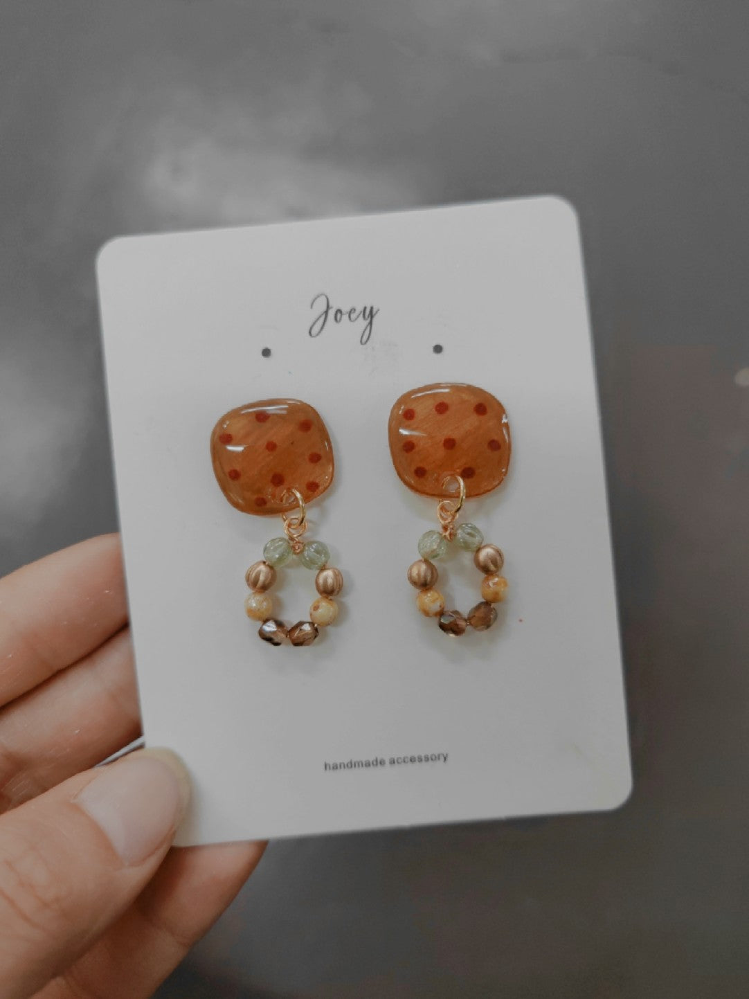 Retro Shrink Plastic Beaded Earrings