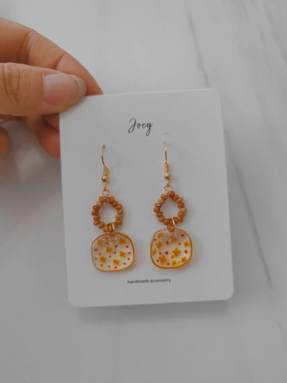 Retro Shrink Plastic Beaded Earrings