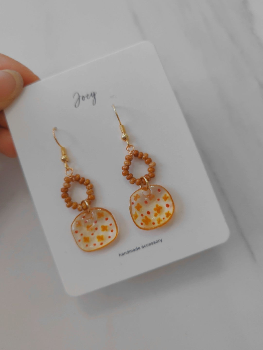 Retro Shrink Plastic Beaded Earrings