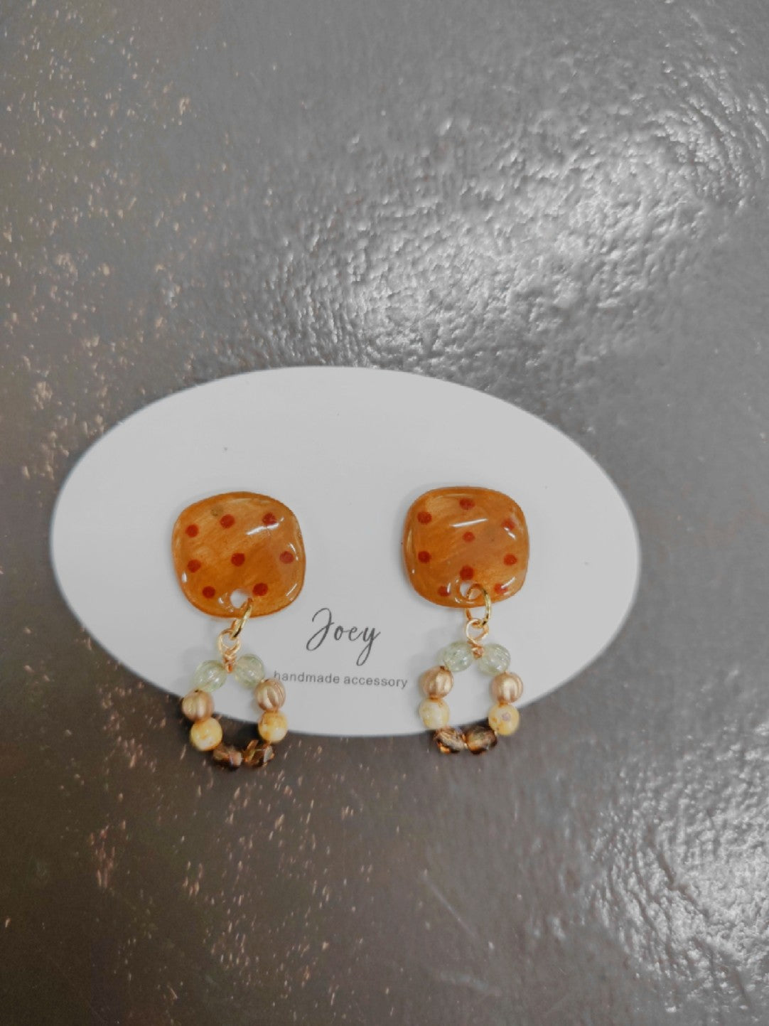 Retro Shrink Plastic Beaded Earrings