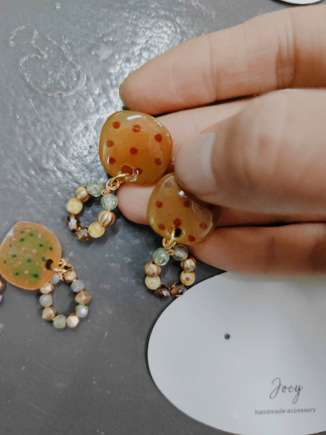 Retro Shrink Plastic Beaded Earrings