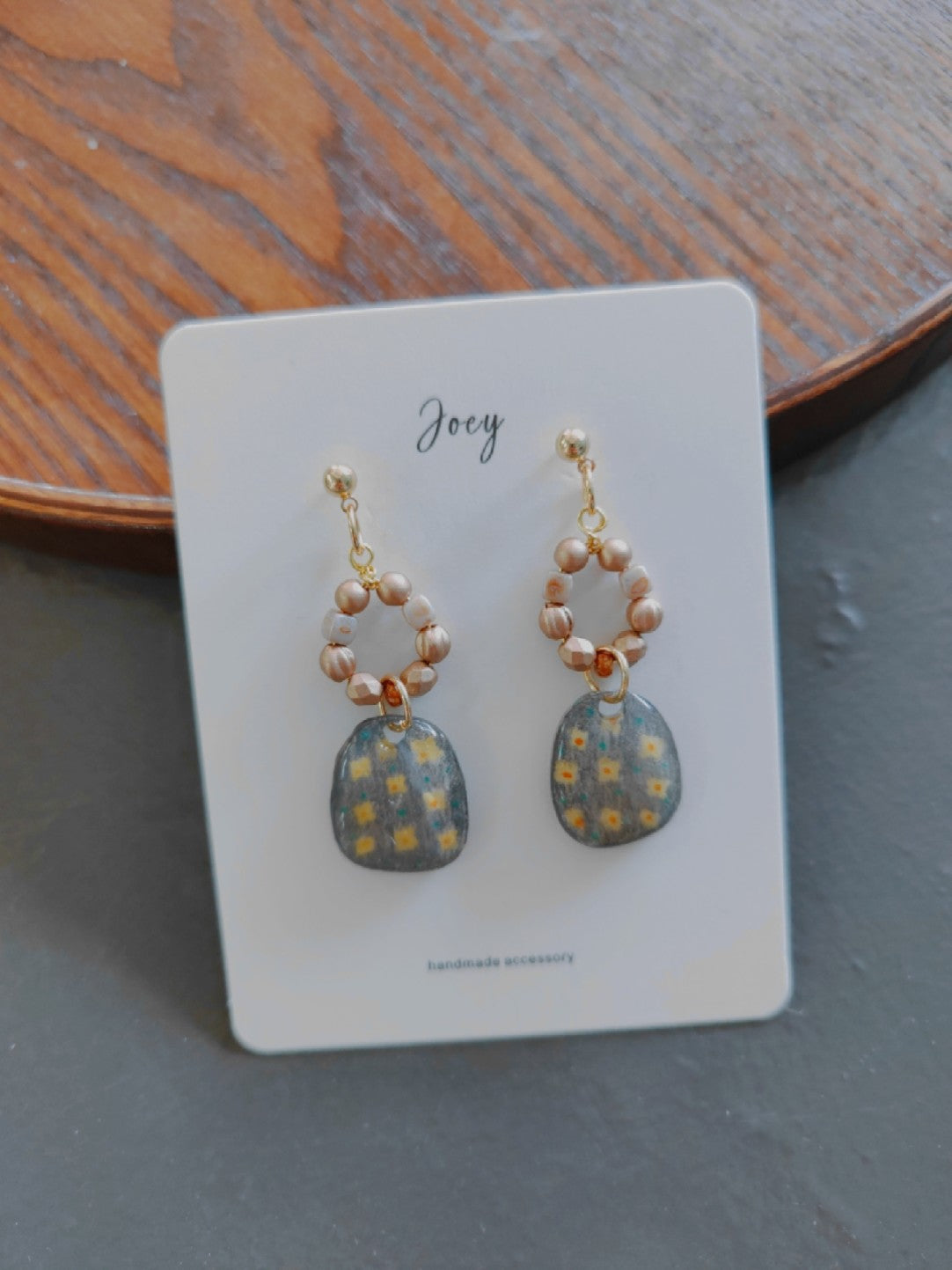 Retro Shrink Plastic Beaded Earrings