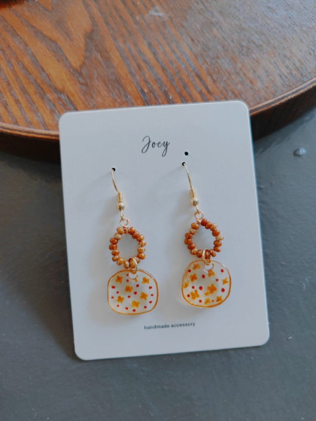 Retro Shrink Plastic Beaded Earrings