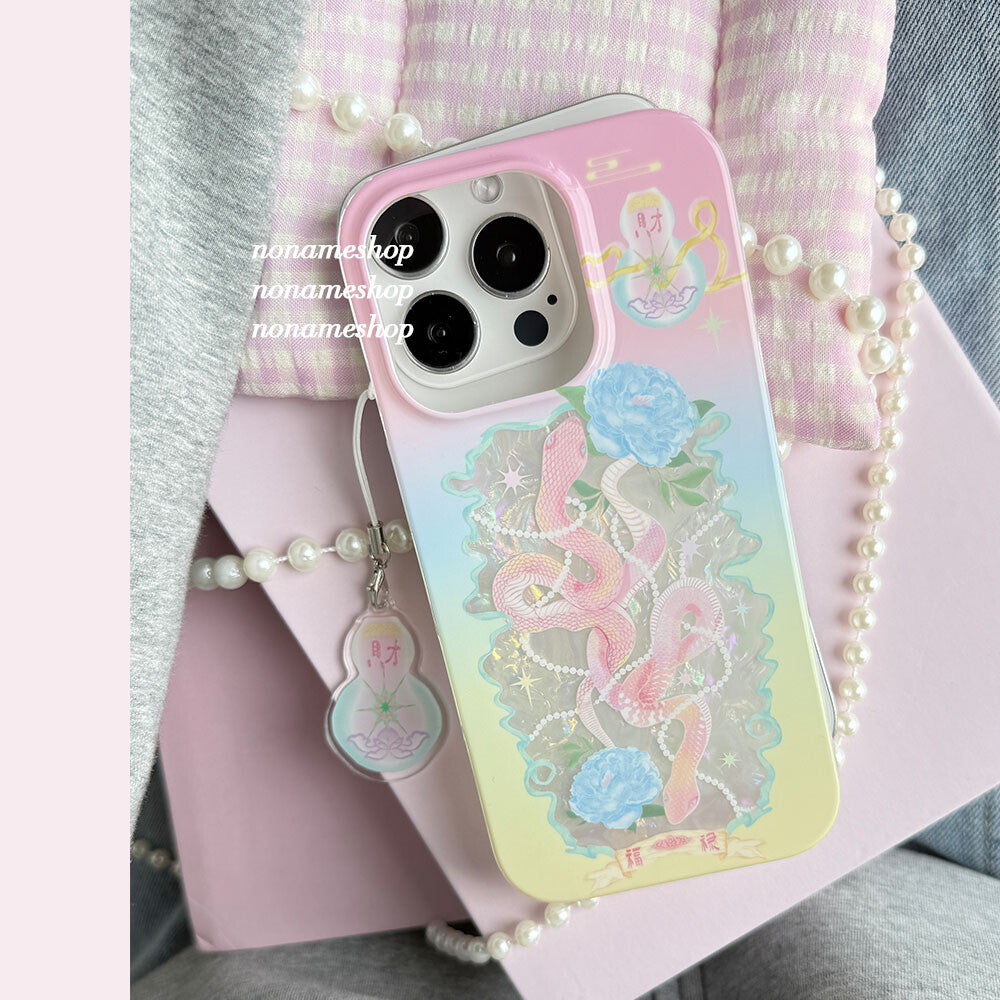 Rich Pink Snake Printed Phone Case