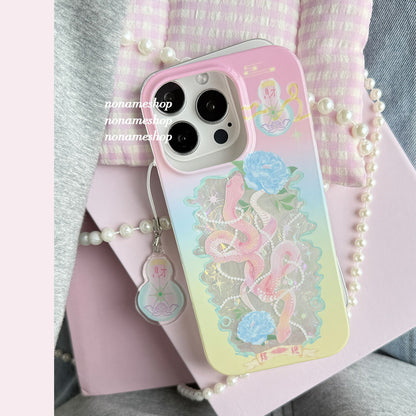 Rich Pink Snake Printed Phone Case
