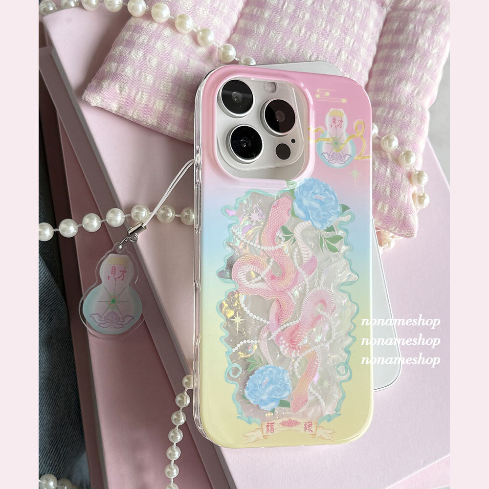 Rich Pink Snake Printed Phone Case