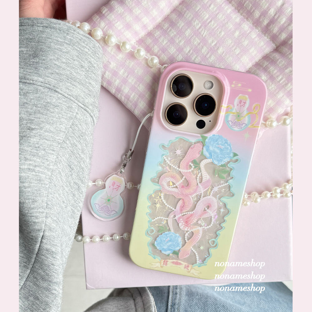 Rich Pink Snake Printed Phone Case