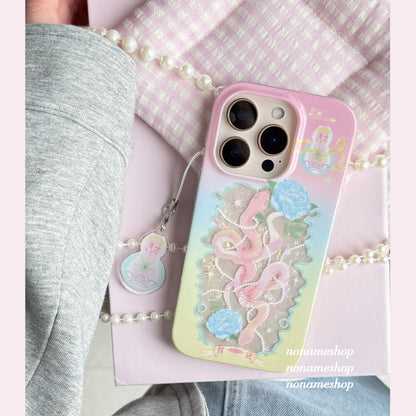 Rich Pink Snake Printed Phone Case